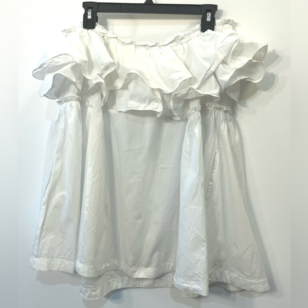 Free People Have A Thing For You Mini Dress white strapless with ruffle medium - Picture 4 of 5